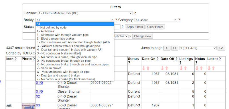 1.2.3.3 Filtering the TOPS List (continued) screenshot