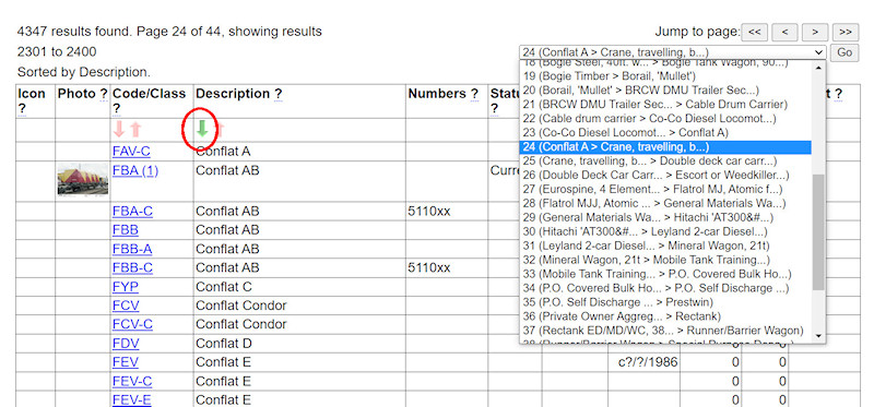 1.2.3.8 Navigating a sorted TOPS List screenshot