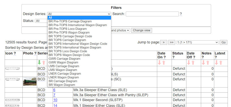 1.2.3.17 Filtering the Design List screenshot