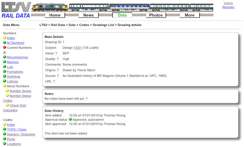 1.2.6.28 The Drawing Details page screenshot