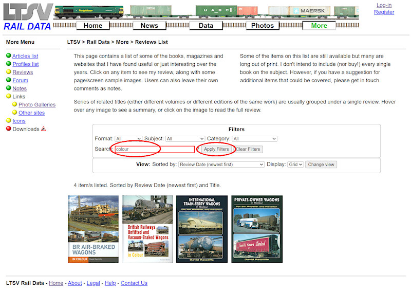 1.2.8.9 Filtering the Reviews (continued) screenshot