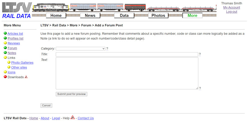 2.2.9.3 The Add Forum Post page screenshot