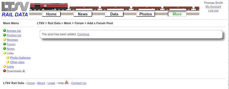 2.2.9.8 Forum Post added confirmation screenshot