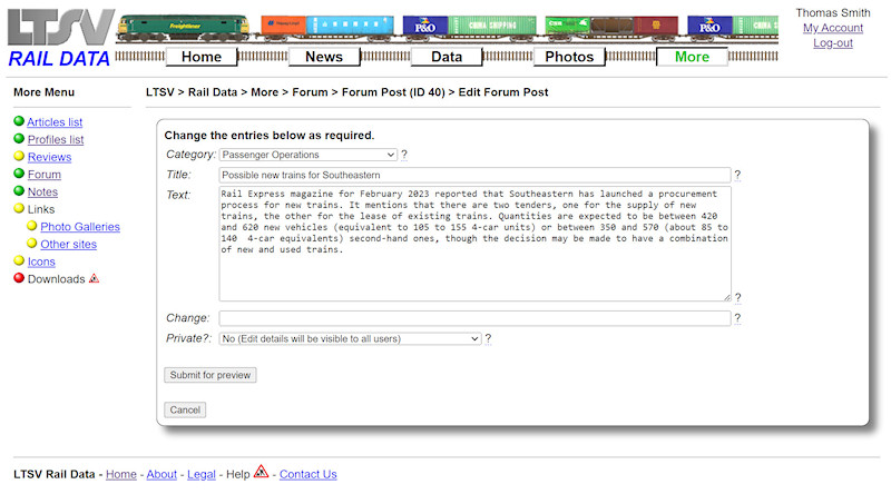 2.2.11.2 The Edit Forum Post page screenshot
