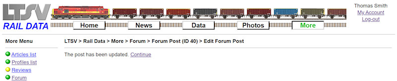 2.2.11.6 Forum post edit confirmation screenshot
